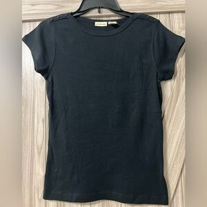 Black Cotton Short Sleeve Tee by St. John’s Bay SZ M
